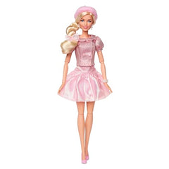 Barbie movie doll pink blouse and tutu skirt, ready for tribute displays.