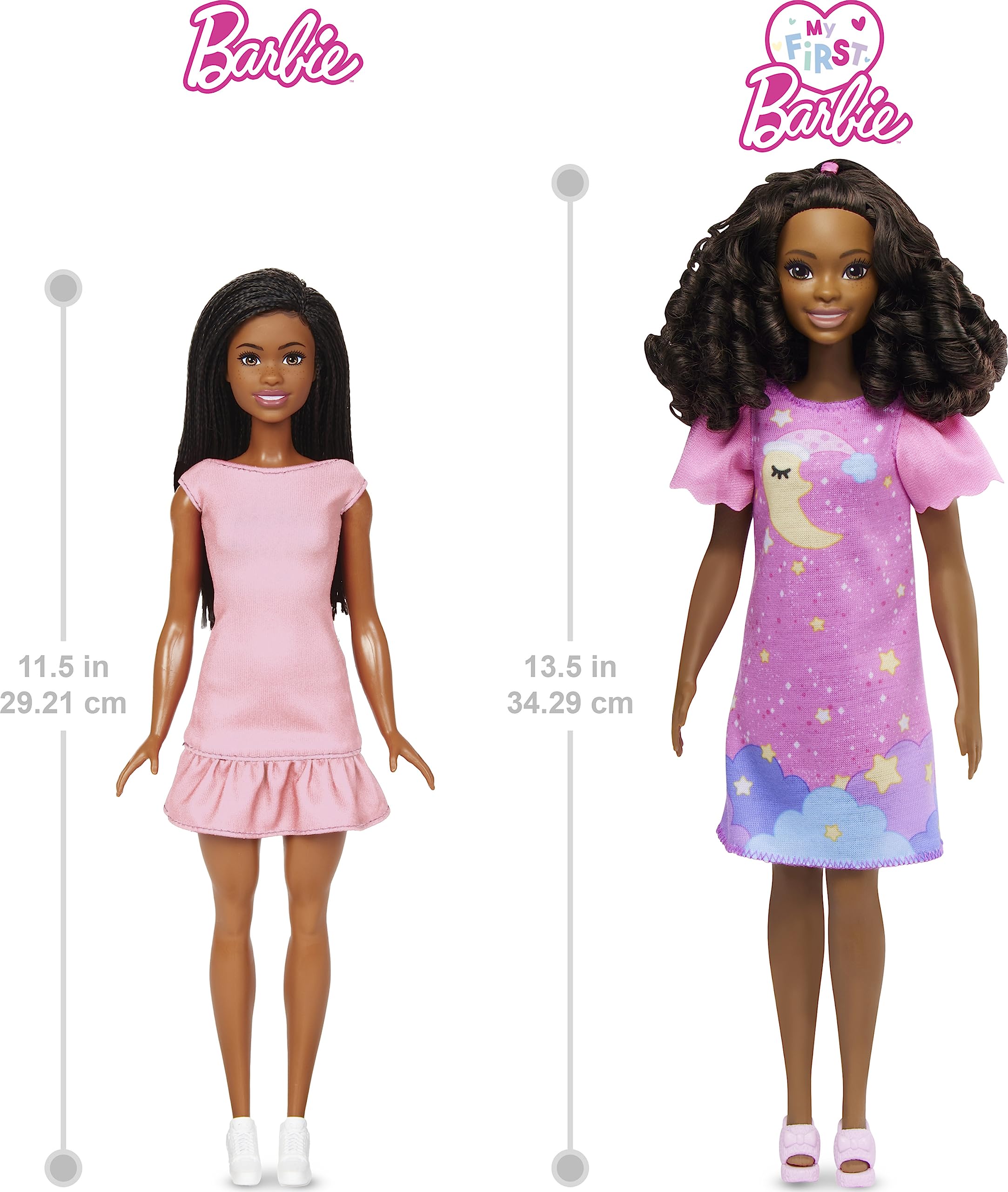 Barbie My First Brooklyn doll in bedtime outfit for cozy storytelling moments.