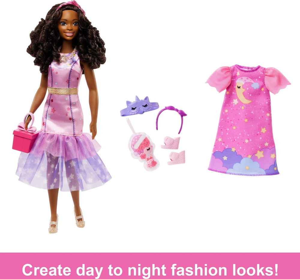 Barbie My First Brooklyn large brush helps kids practice dexterity while styling.