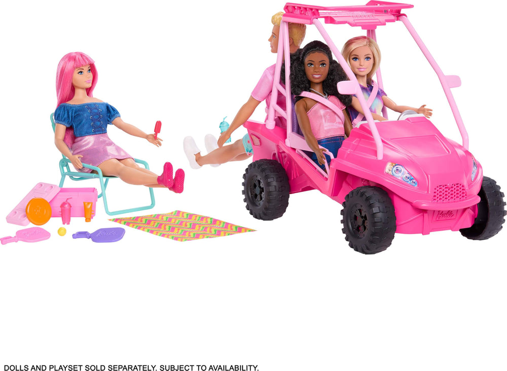 Barbie Mysteries Beach Detectives interior shows seating for up to four dolls.