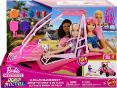 Barbie Mysteries Beach Detectives kit supports easy on-the-go play.