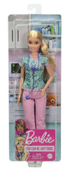Barbie Nurse Blonde Doll close-up of the stethoscope accessory for caring moments.
