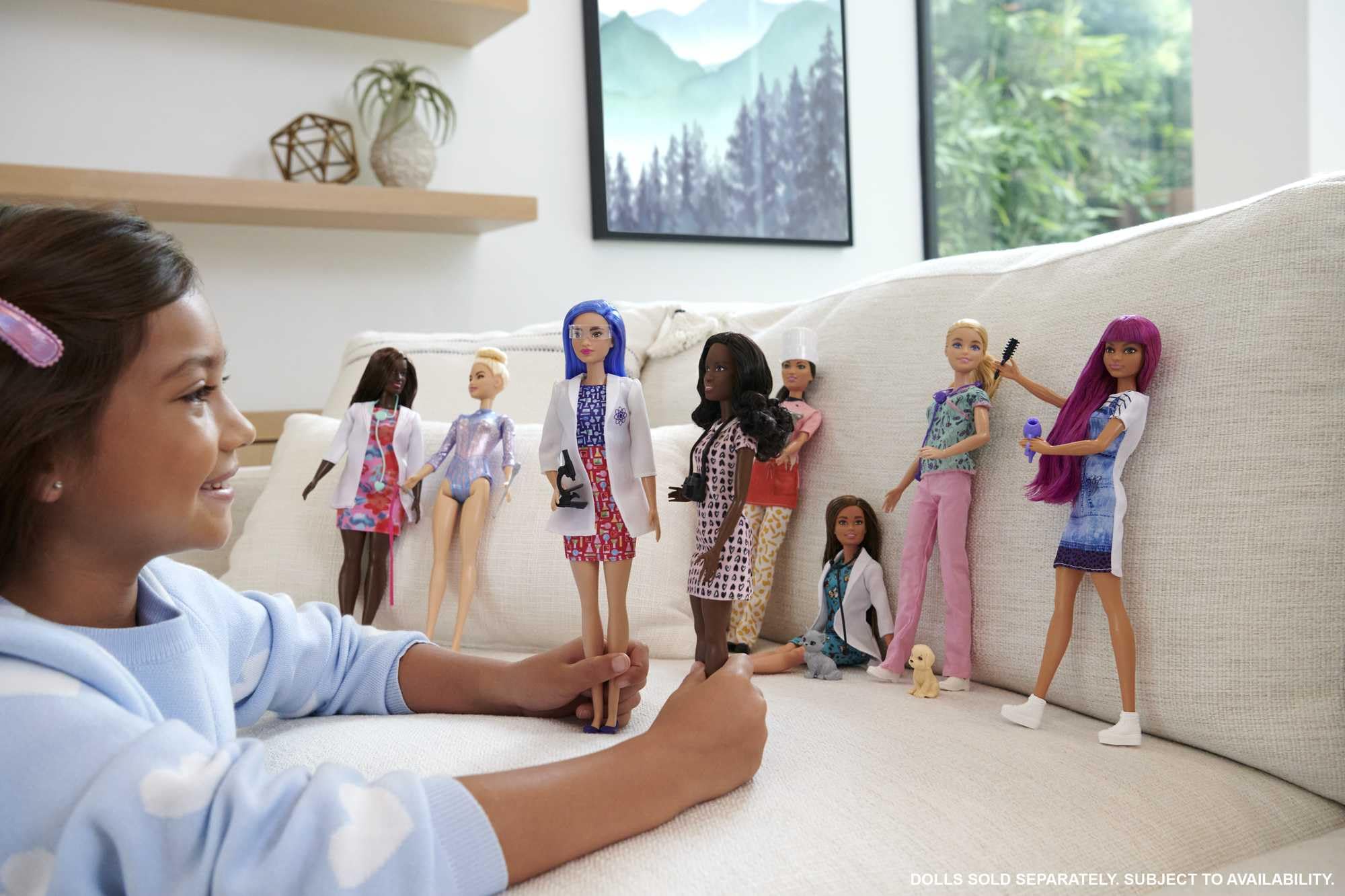 Barbie Nurse Blonde Doll in pink pants ready for patient rounds.