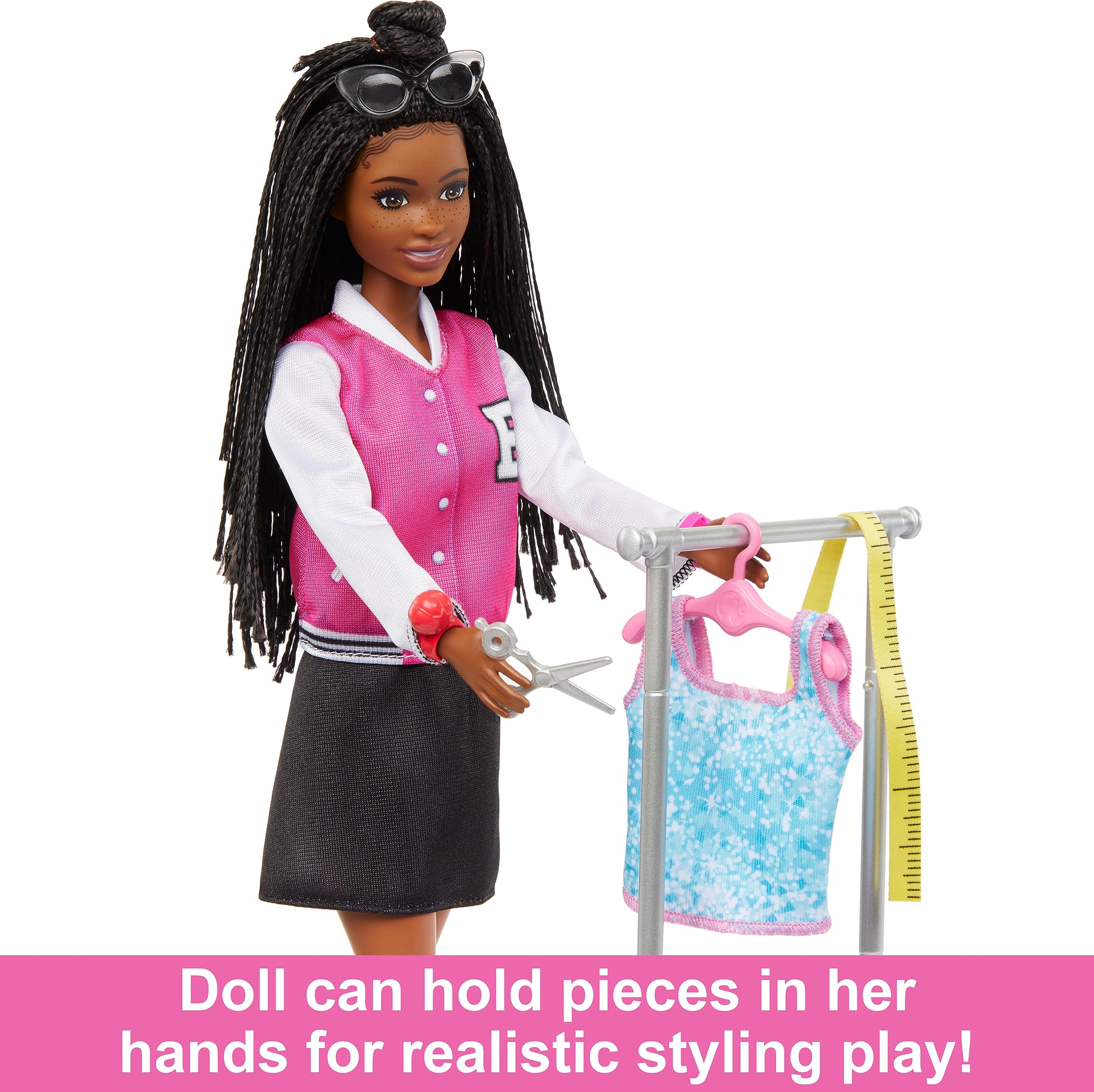 Barbie On-set Stylist doll shoes complete looks and storytelling