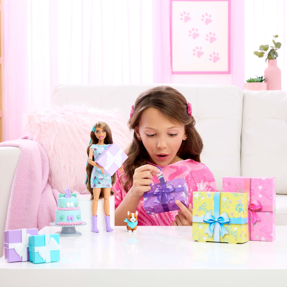 Barbie Party Stars doll with blue hair streaks ready for creative styling