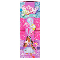 Barbie Party Unboxed accessory-compact poke-brush reveals fashion pieces.
