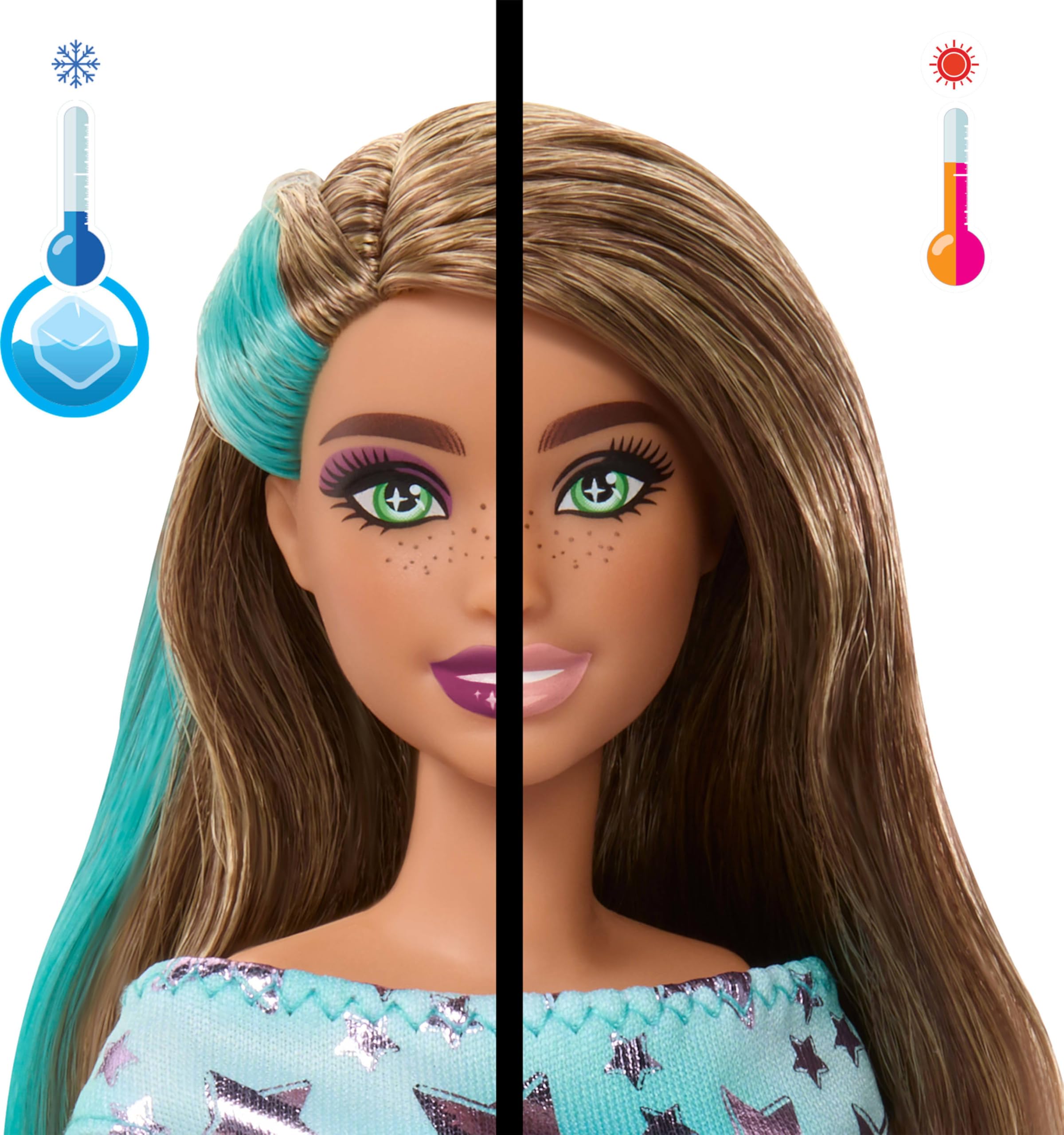 Barbie Party Unboxed color-change moment using water to reveal details