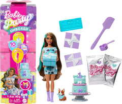 Barbie Party Unboxed: presents and dolls reveal for imaginative unboxing play