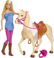 Barbie doll on horseback, inviting imaginative play and storytelling.