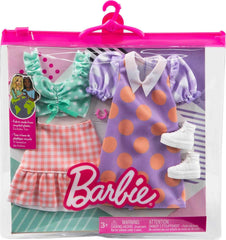 Barbie polka-dot dress with oversized collar adds chic, ready-to-wear options.