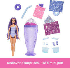 Barbie Pop Reveal squishy sand invites tactile play and sculpting fun.