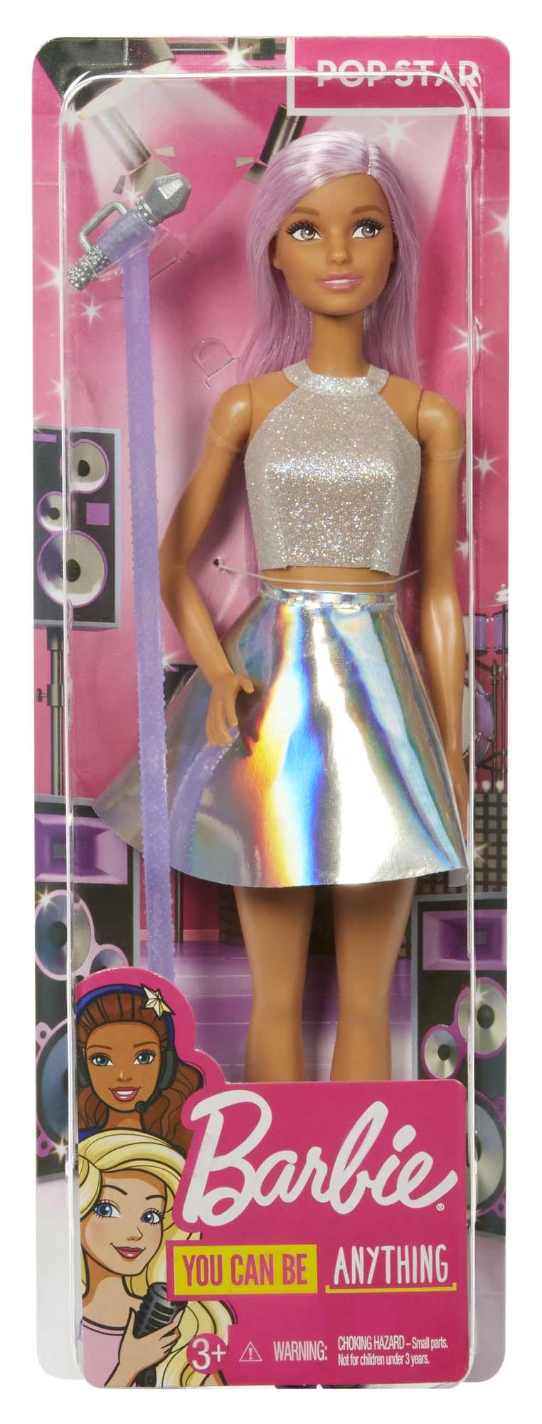 Barbie Pop Star Doll on stage encourages imaginative concerts.