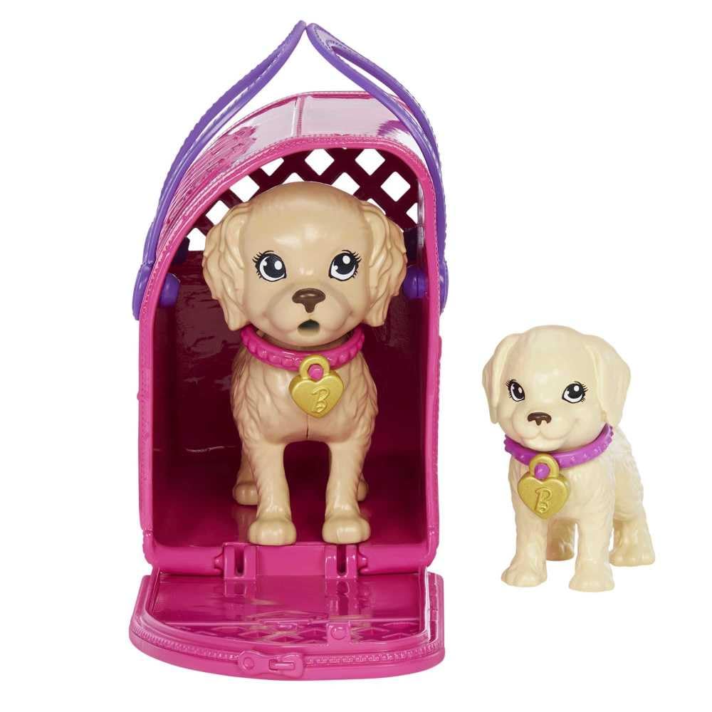 Barbie Pup Adoption color-change action showing puppy transformation with water.
