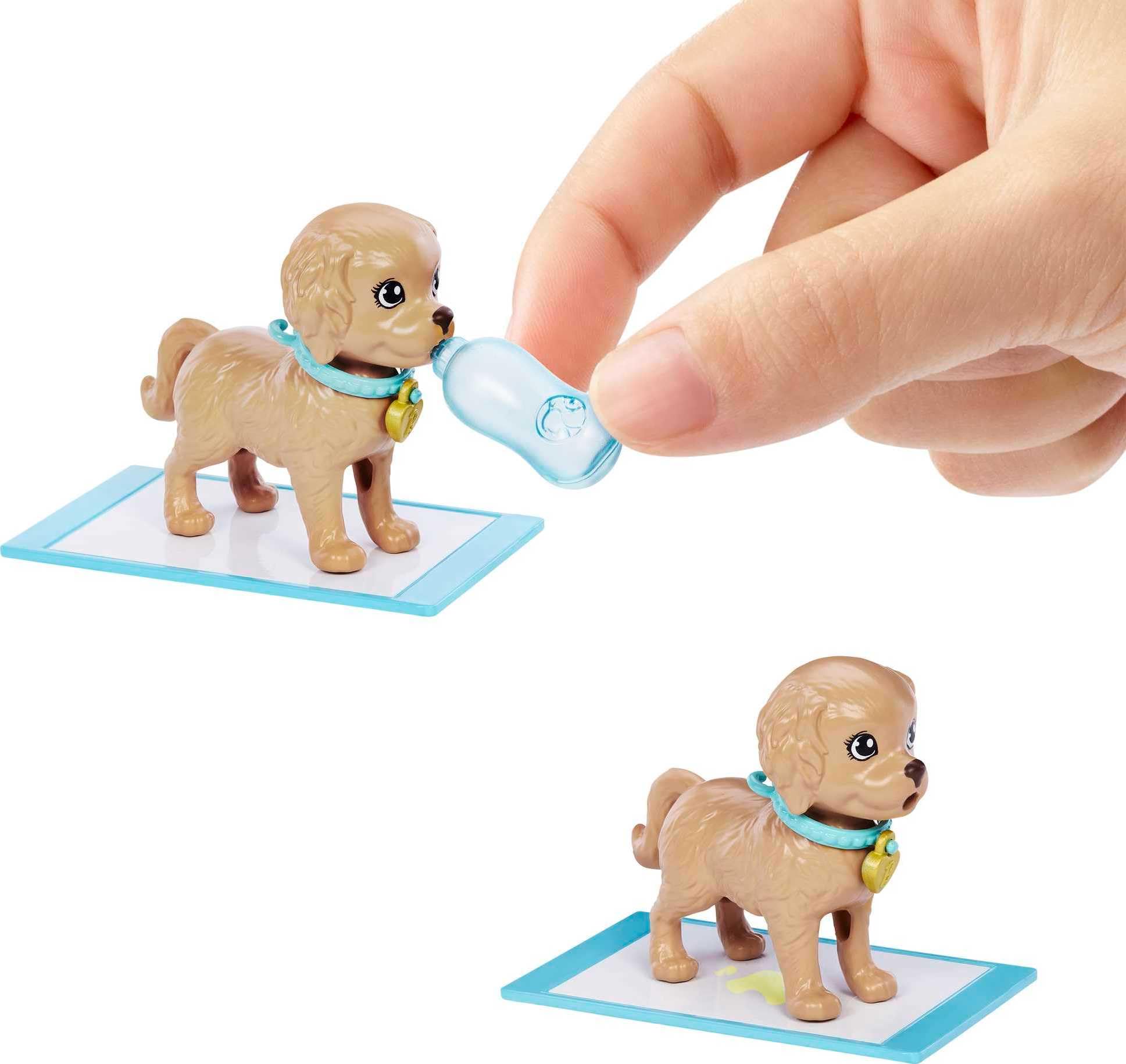 Barbie Pup Adoption puppies with color-change feature for interactive storytelling.