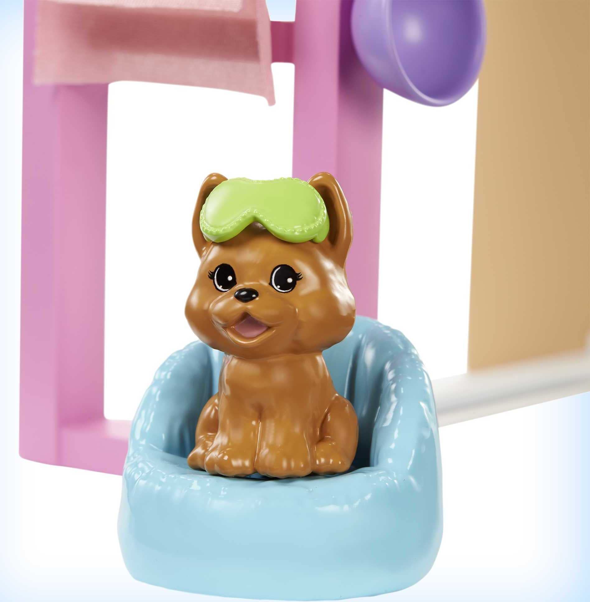 Barbie puppy spa bed and accessories fuel imaginative caring play.