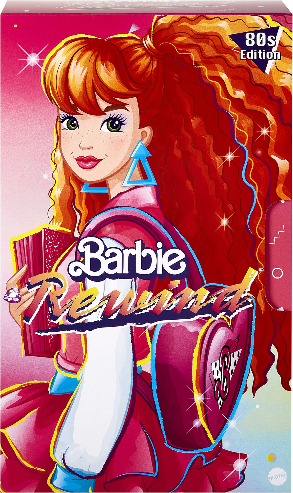 Barbie Rewind Doll VHS packaging and stand, collectible presentation highlight.