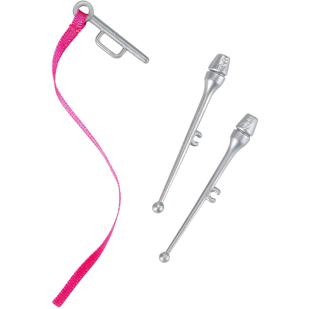 Barbie rhythmic gymnast doll in a poised, action-ready pose for play.