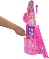 Barbie Rise & Surprise gift box packaging enhances unboxing excitement