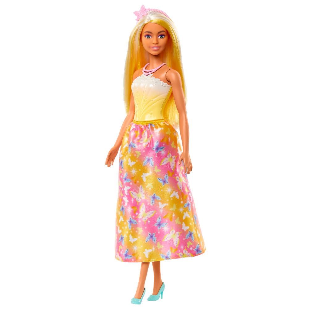 Barbie Royal Doll matching necklace enhances dress-up looks.