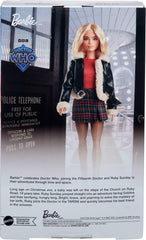 Barbie Ruby Sunday packaging and display suitable for Doctor Who fans.