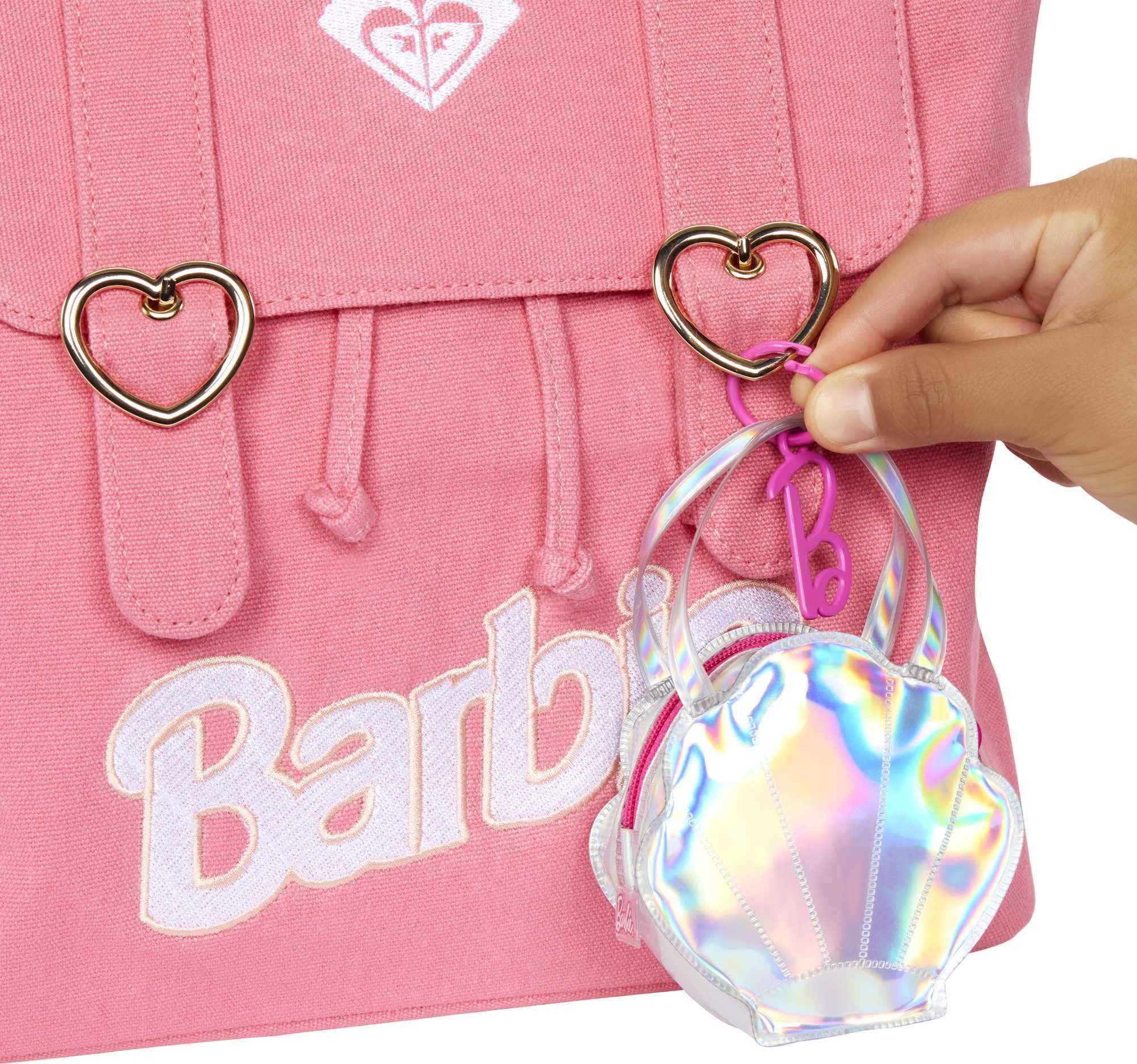 Barbie ruched-neckline scale-print swimsuit adds fashionable detail for dolls