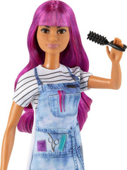 Barbie salon tools show blow dryer ready for quick styling moments