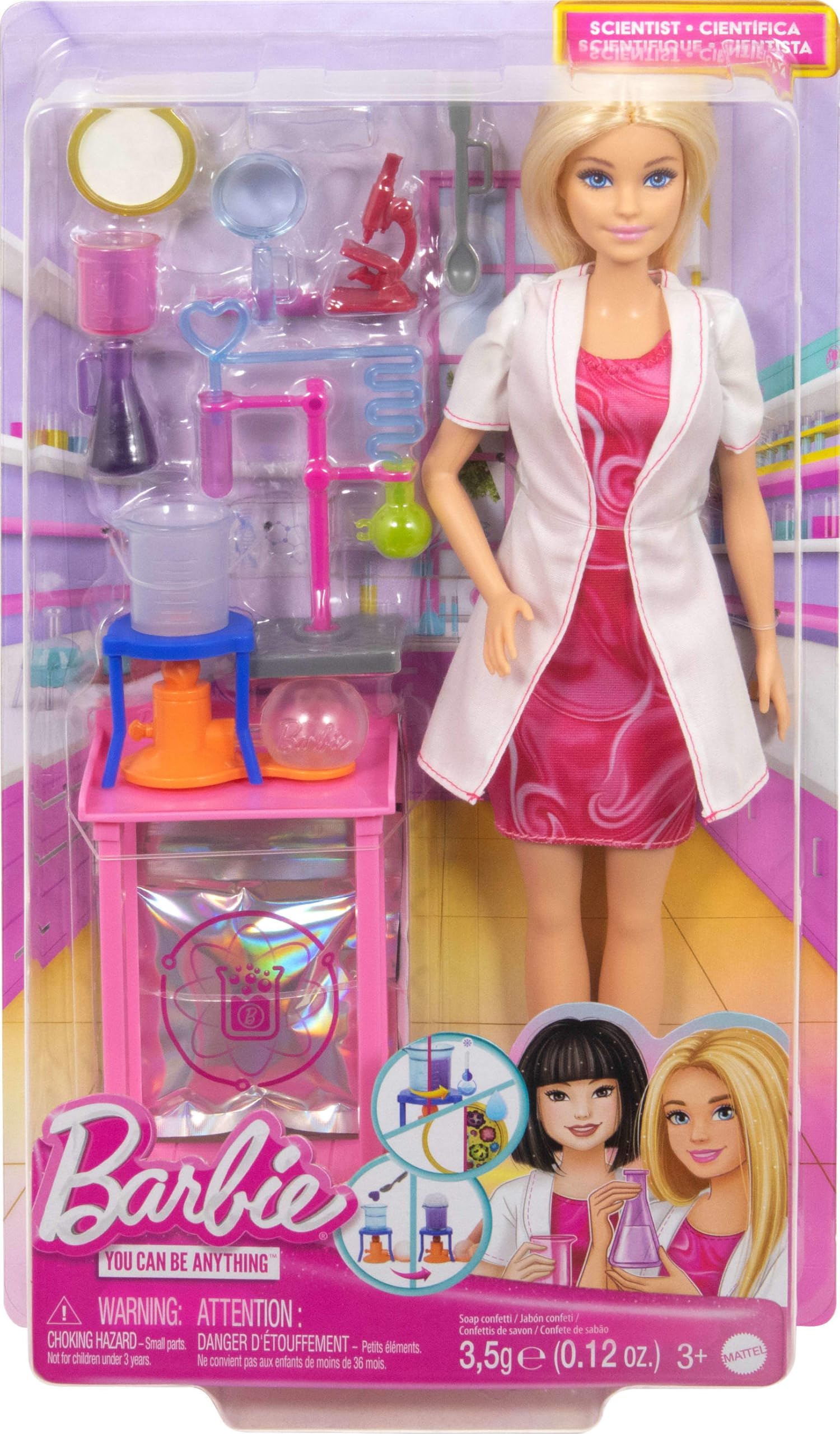 Barbie Scientist doll with accessories to expand storytelling and experiments