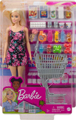 Barbie Shopping Time 24-piece set supports pretend shopping