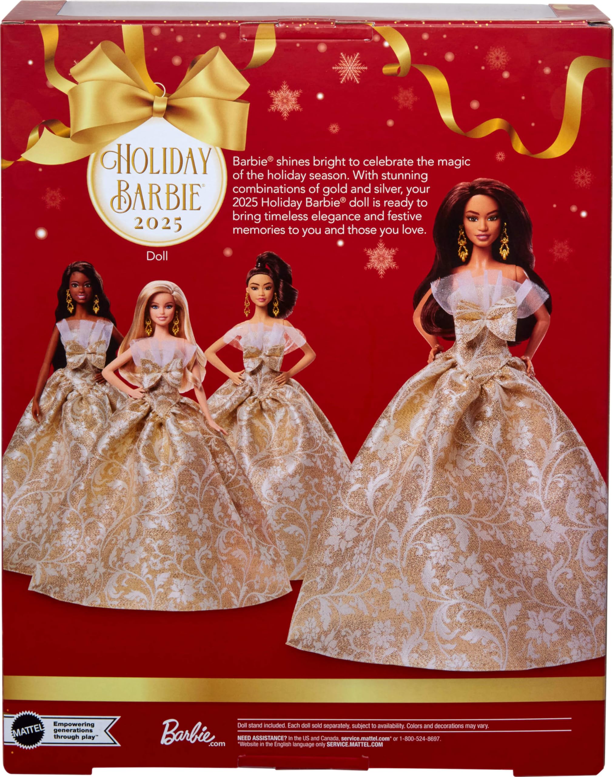 Barbie Signature 2025 Holiday Certificate of Authenticity included for collector value.