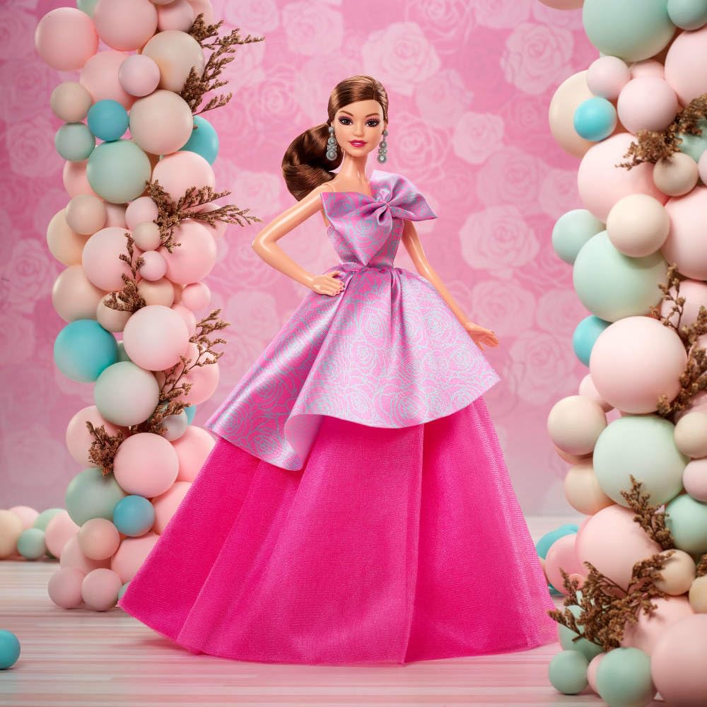 Barbie Signature Birthday Wishes packaging front illustrates giftable presentation.