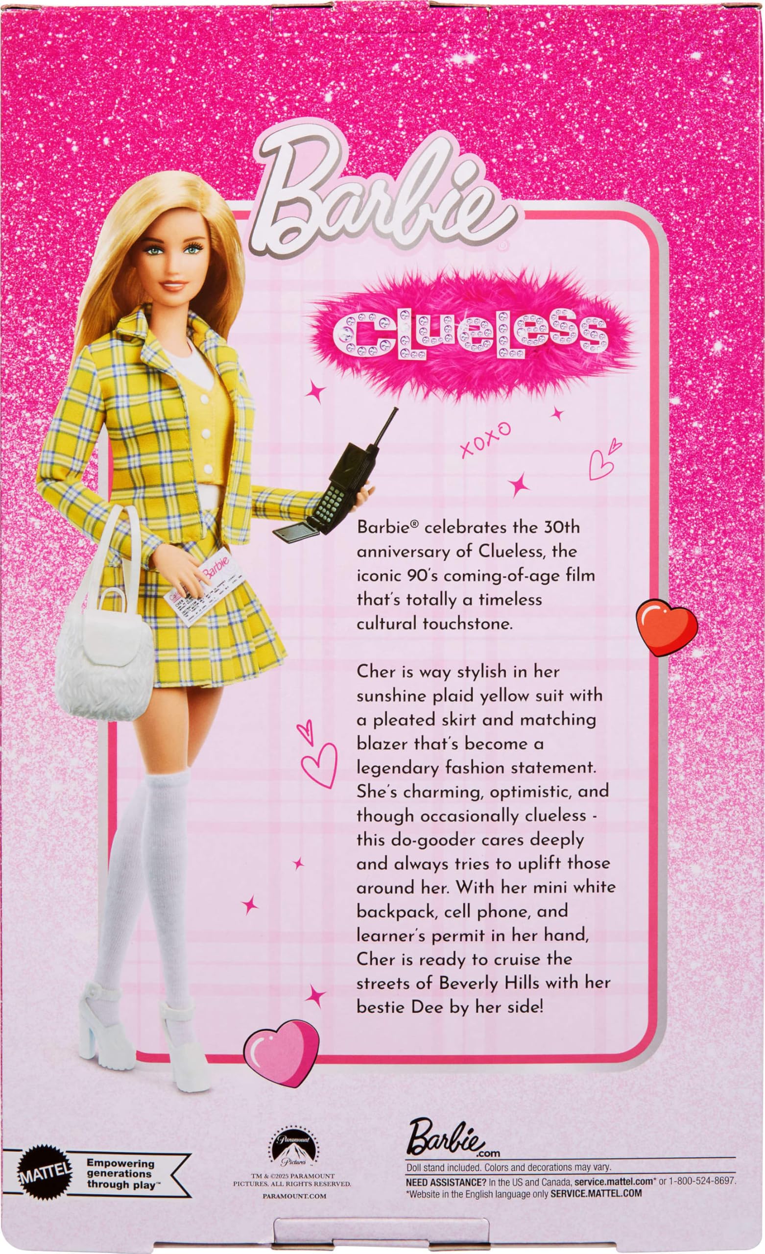 Barbie Signature Cher learner's permit detail supports narrative play.