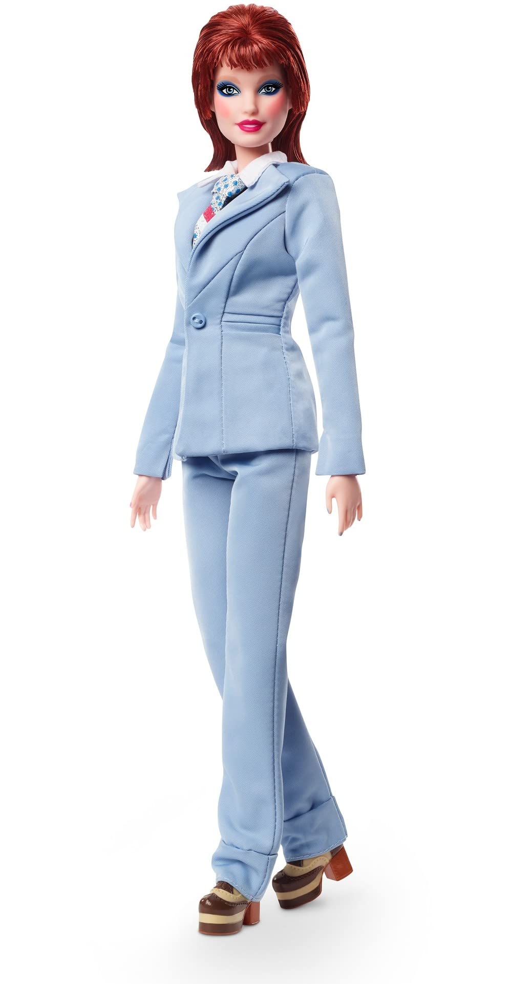 Barbie Signature David Bowie doll in Life on Mars blue suit for display collection