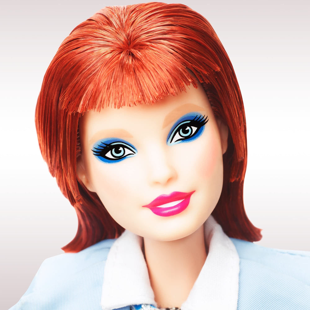 Barbie Signature David Bowie doll wearing platform shoes to mirror glam look