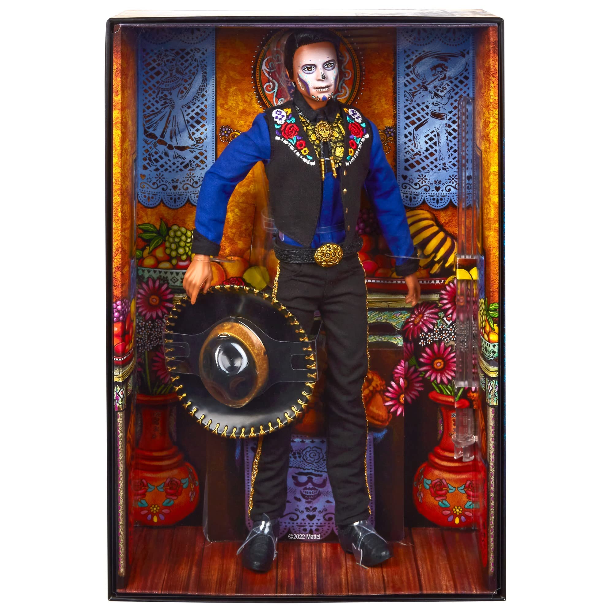 Barbie Signature Día De Muertos Ken includes stand and certificate of authenticity