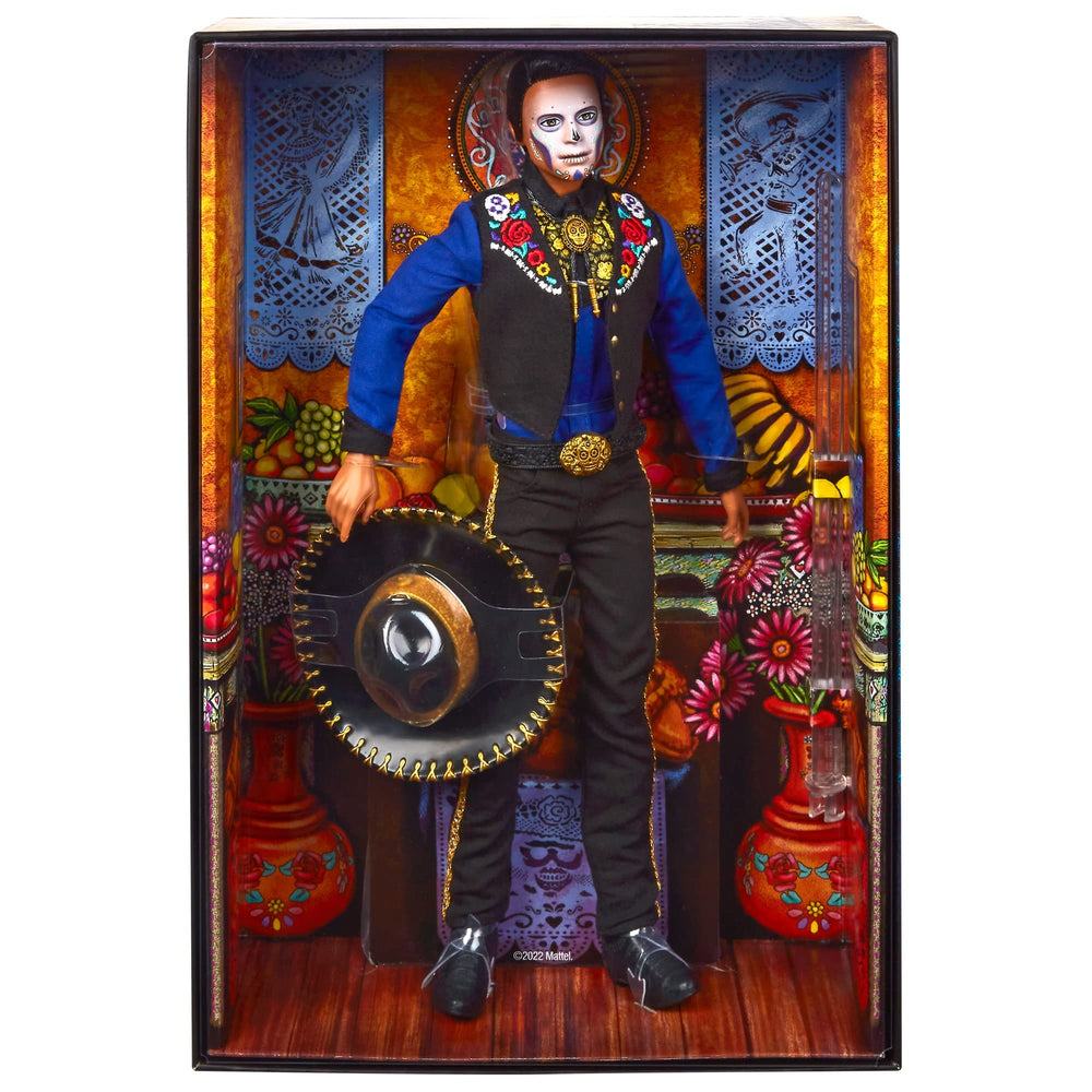 Barbie Signature Día De Muertos Ken includes stand and certificate of authenticity