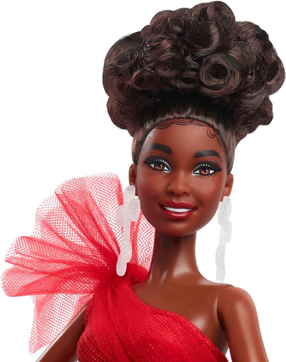Barbie Signature doll wearing a full plaid ballgown skirt for collectible styling