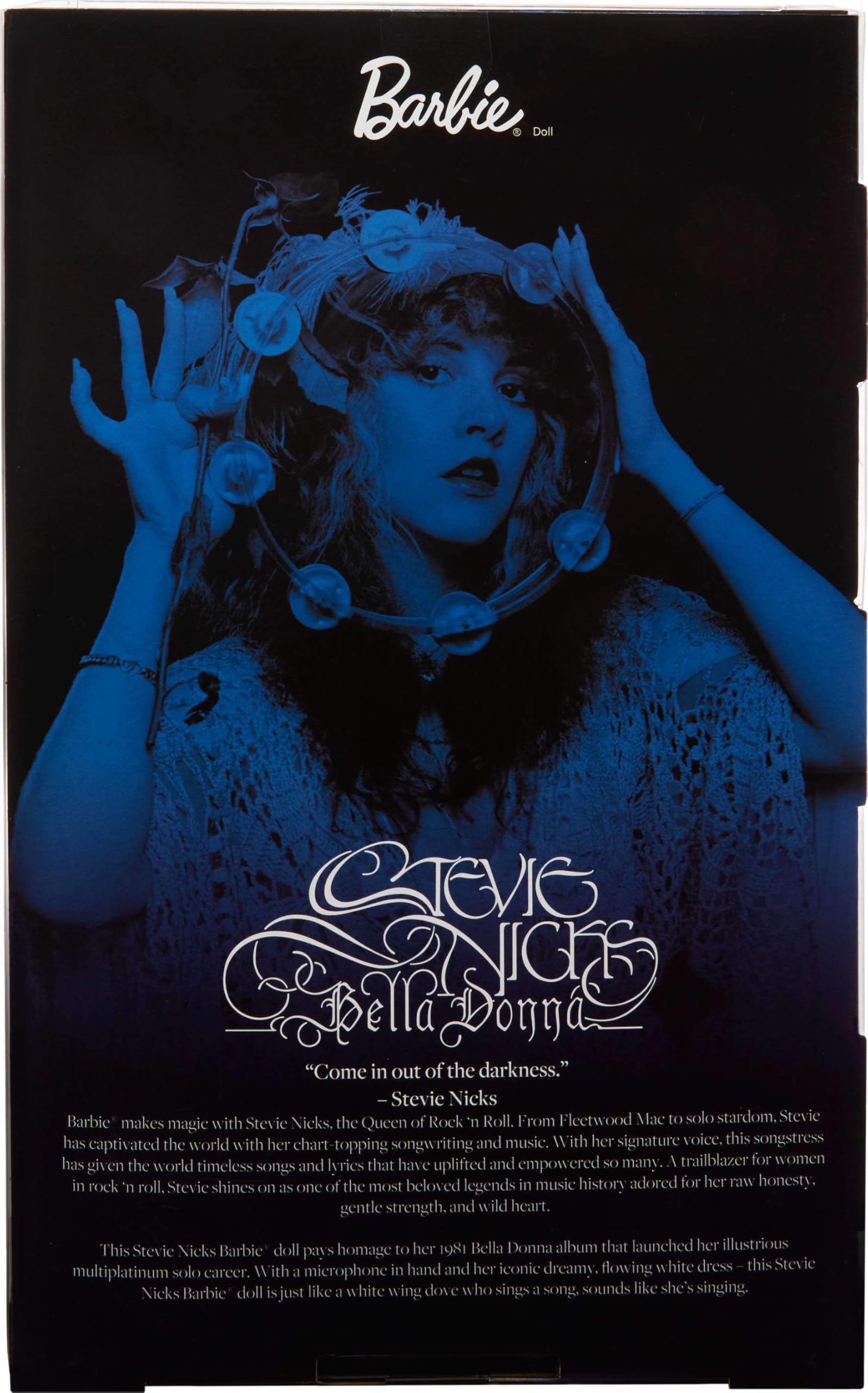 Barbie Signature Stevie Nicks doll stand and COA support display value.