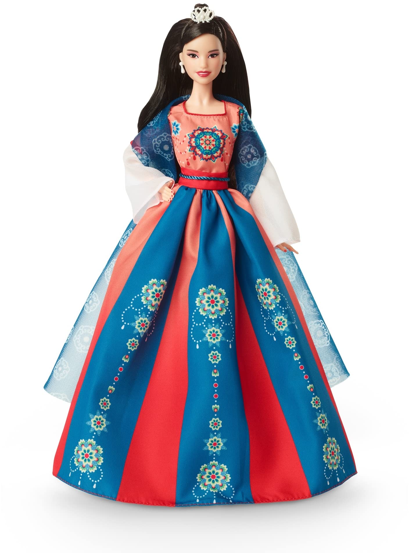 Barbie Signature Lunar New Year doll in Hanfu robe for elegant display.