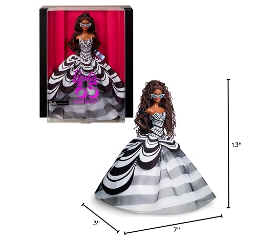 Barbie Signature packaging showcases the 65th anniversary theme for gifting.