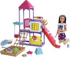 Barbie Skipper Babysitters Inc. climb and explore playground dolls for nurturing pretend play.