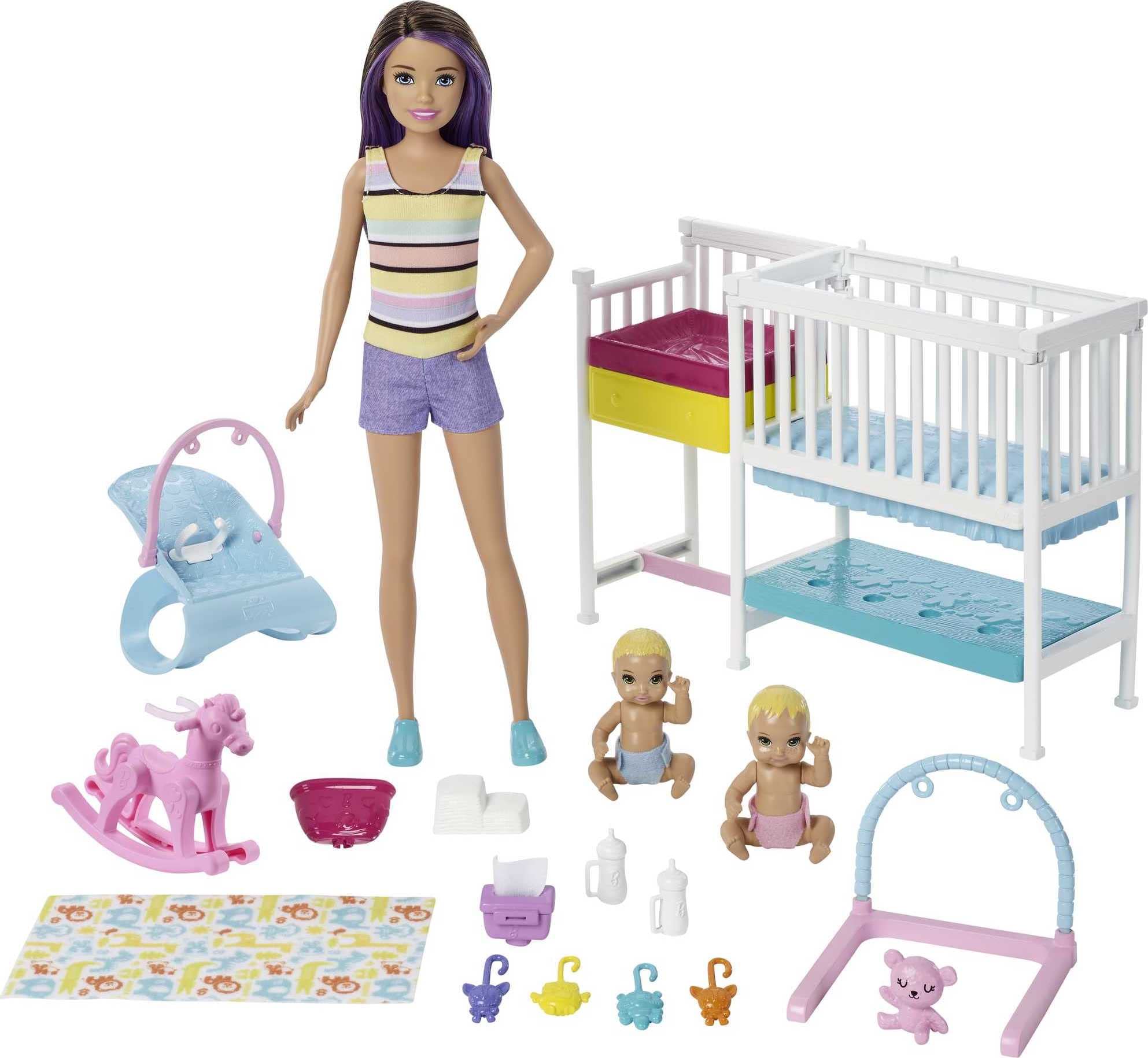 Barbie Skipper Nap-nurture Nursery crib for imaginative babysitting play