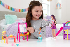 Barbie Skipper color-change art easel — shows icy and warm water effects.