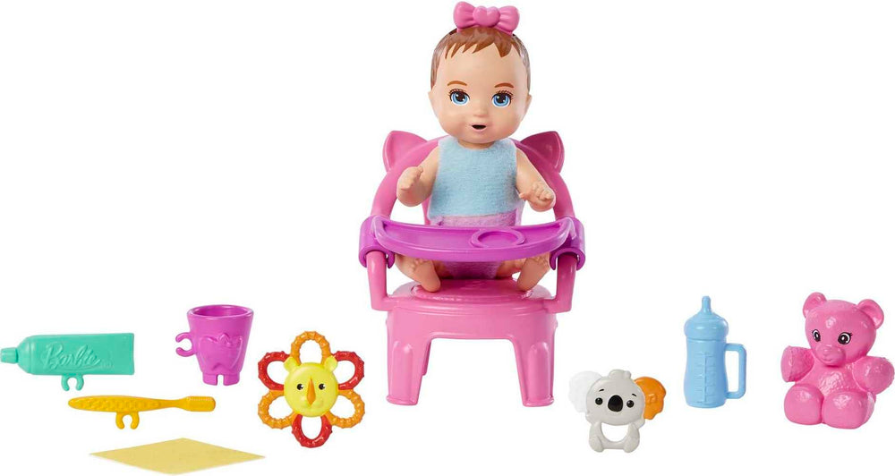Barbie Skipper Babysitters Inc baby doll with first tooth feature sparks nurturing pretend play