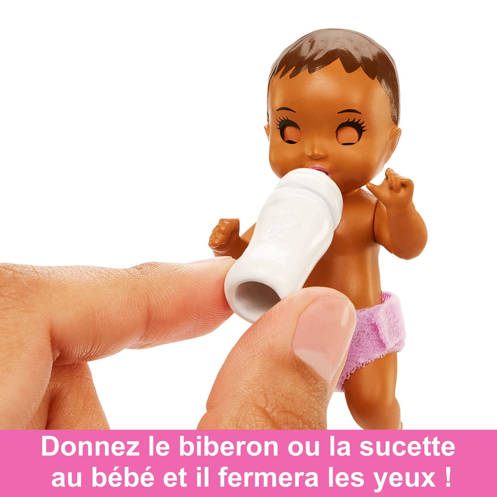 Barbie Skipper Babysitters Inc. crib with mobile for soothing play scenes