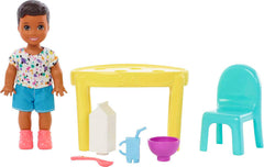 Barbie Skipper Babysitters Inc food-themed pieces including bowl and spoon for pretend meals.