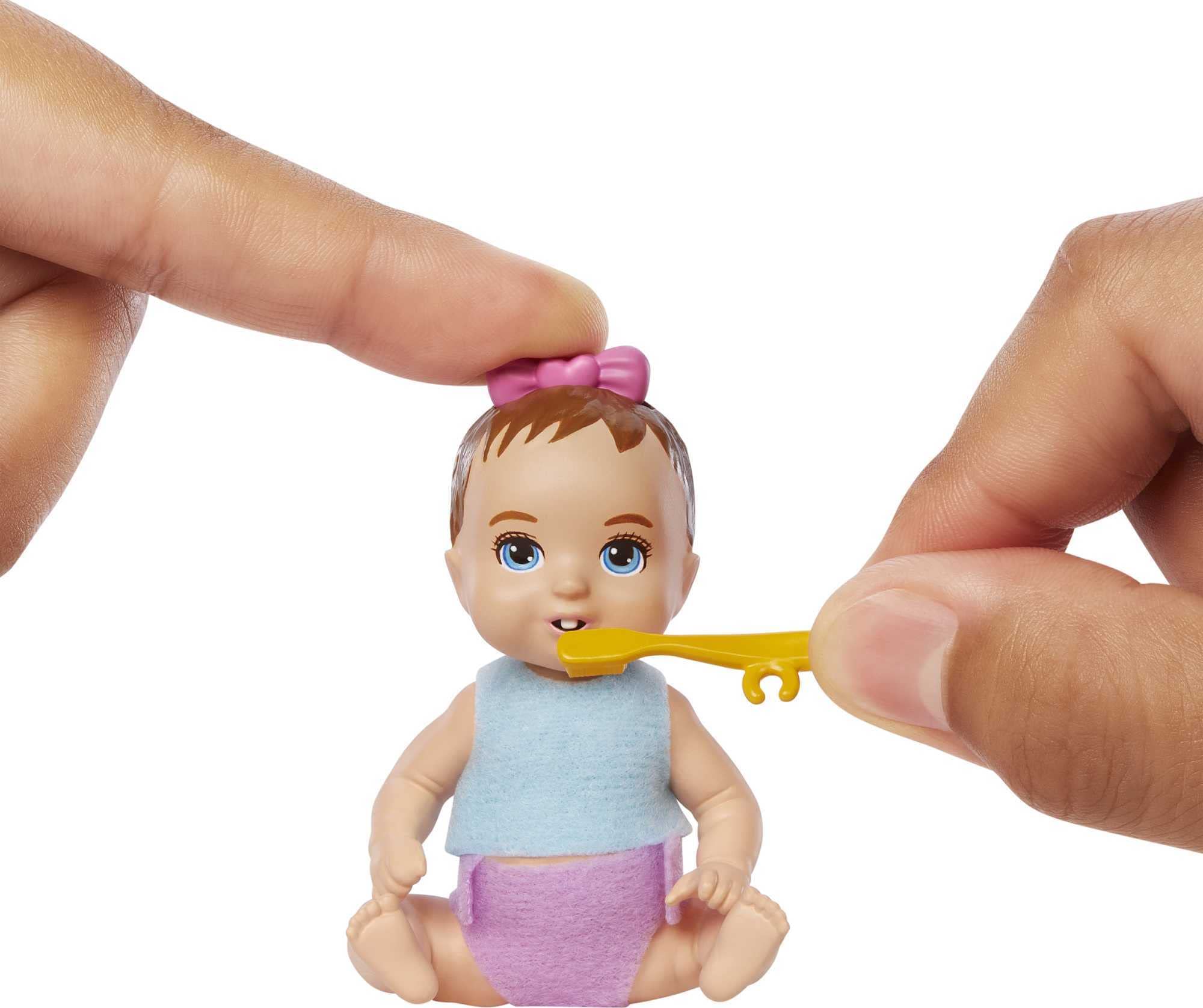 Barbie Skipper Babysitters Inc toothpaste tube accessory enhances pretend dental care