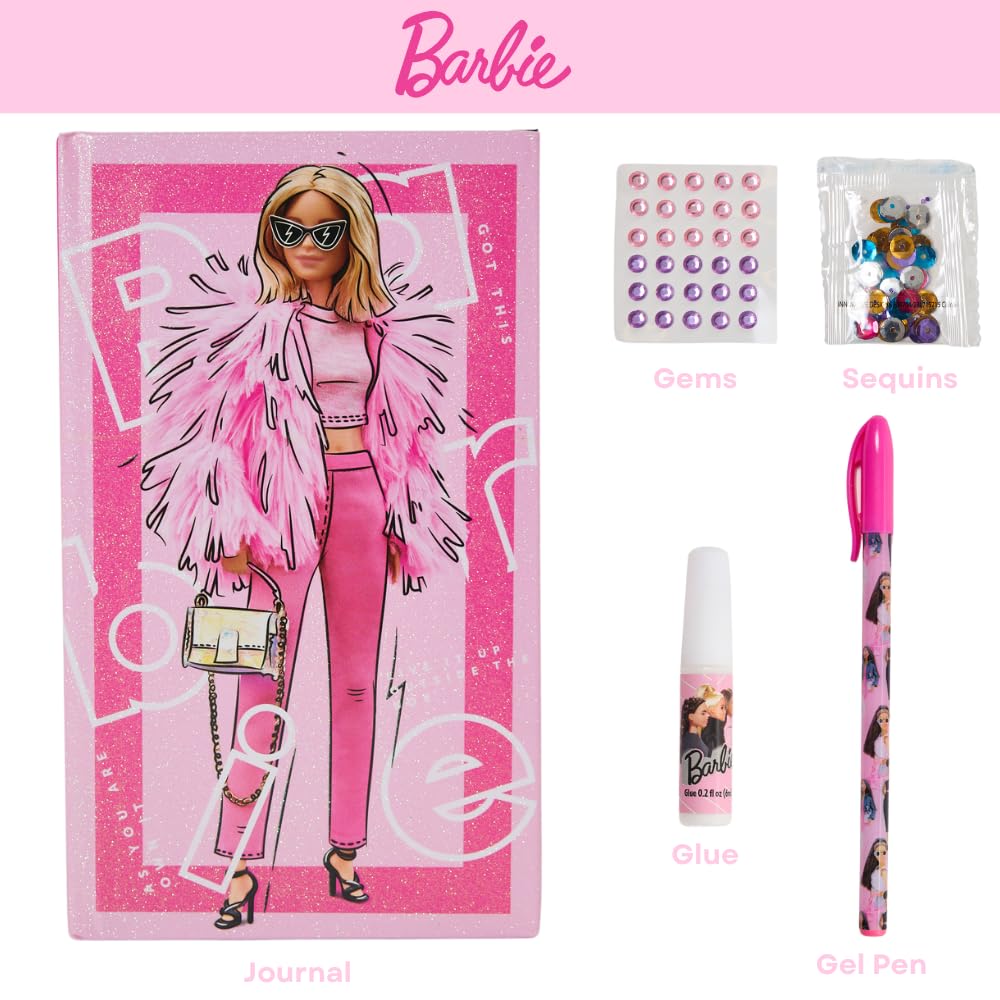 Innovative Designs Barbie Sparkle Journal Set inside pages invite creative journaling