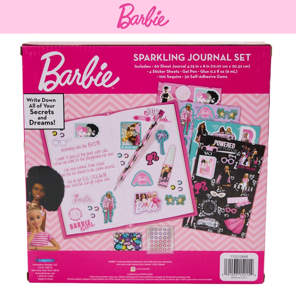 Innovative Designs Barbie Sparkle Journal Set packaging and presentation