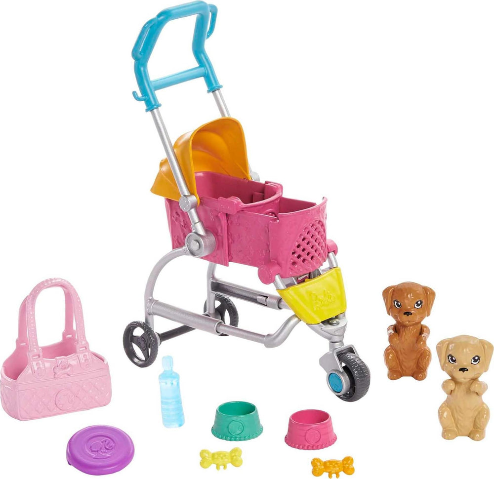Barbie Stroll 'n Play Pups bowls and bones for feeding.