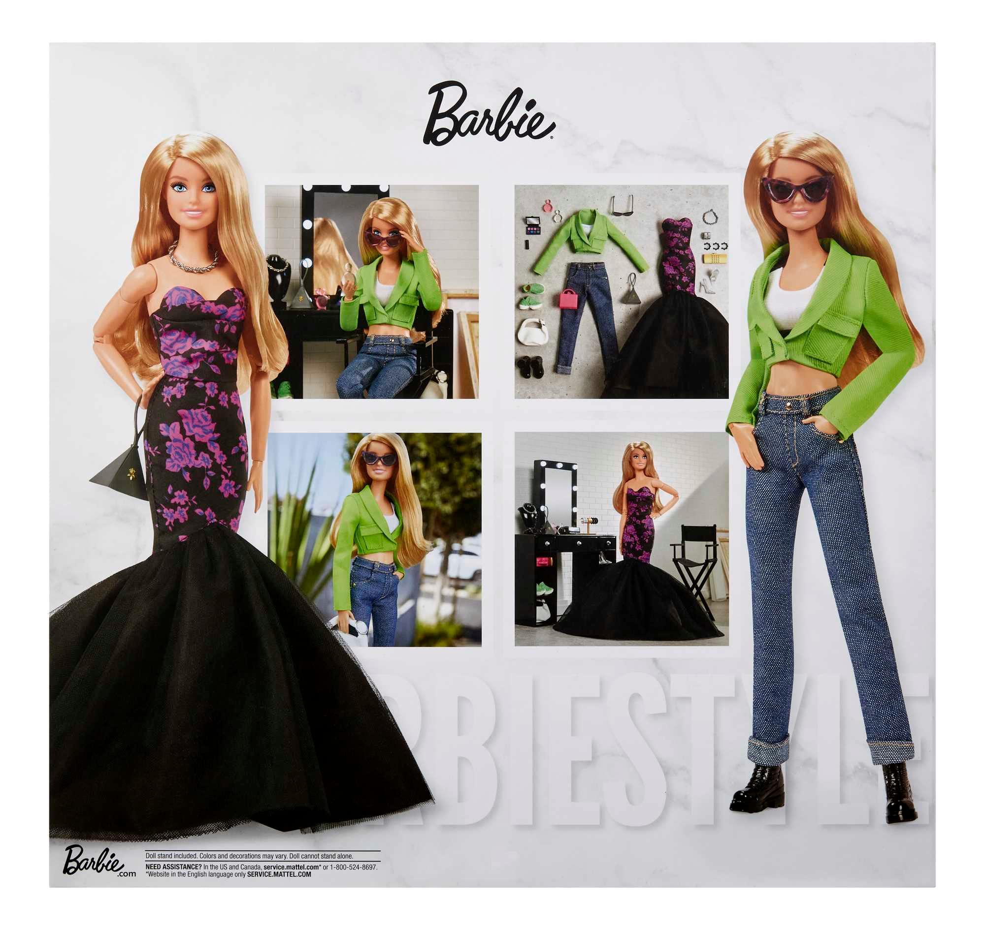 BarbieStyle accessory set with shoes handbags sunglasses enables versatile outfits